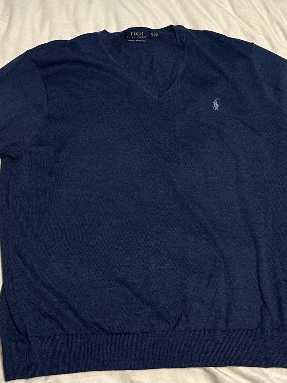 Ralph Lauren sweater (blue, long sleeved, V-Neck)